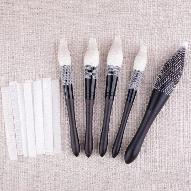 20/50PCS Makeup Brush Protective Mesh Cover Bristle Mesh Sleeve Bouquet Mesh Cover Makeup Brush Anti-Frill Protective Net
